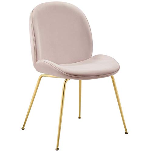 Modway EEI-3548-GRY Scoop Gold Stainless Steel Leg Performance Velvet