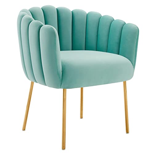 Modway Sanna Channel Tufted Performance Velvet Armchair with Mint EEI-5024-MIN