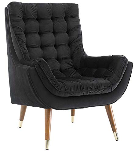 Modway Suggest Button Tufted Upholstered Velvet Lounge Chair