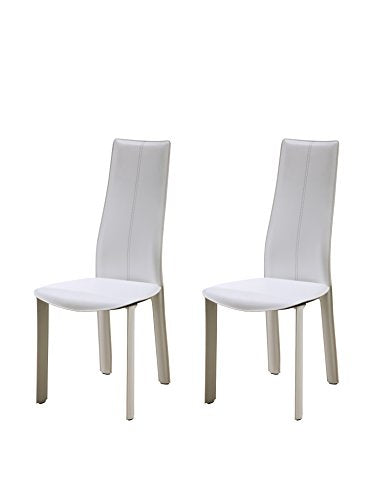 Whiteline Modern Living Modern Allison Dining Chair, 41" x 23" x 18" White