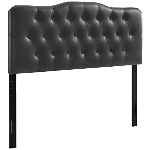 Modway Annabel Full Upholstered Vinyl Headboard in Black