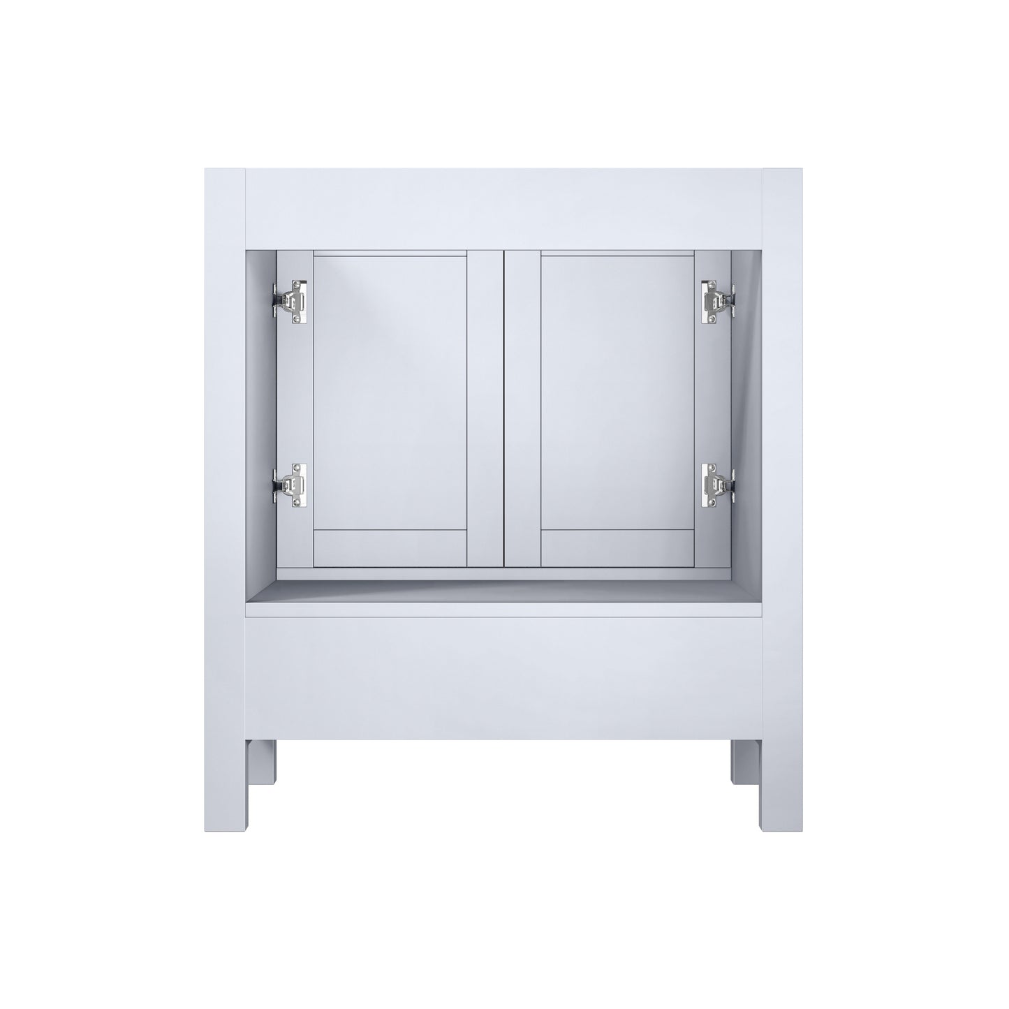 Jacques 30" White Single Vanity White, no Top and 28" Mirror