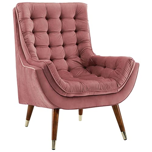 Modway Suggest Button Tufted Upholstered Velvet Lounge Chair