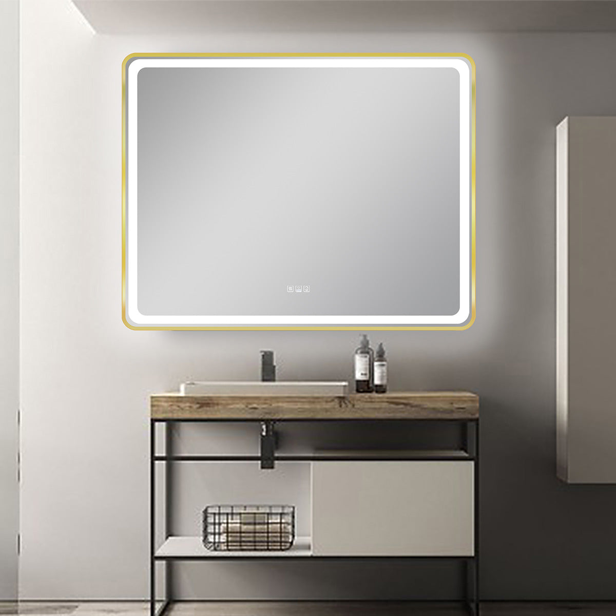 48" LED Mirror (Brushed Gold) Miles Series