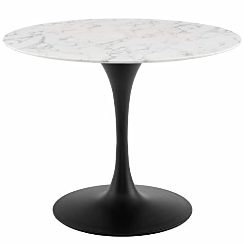 Modway Lippa Mid-Century ModernRound Artificial Marble Side Table