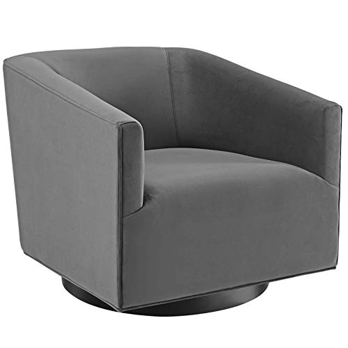 Modway Twist Performance Velvet Accent Lounge Living Room Swivel Chair