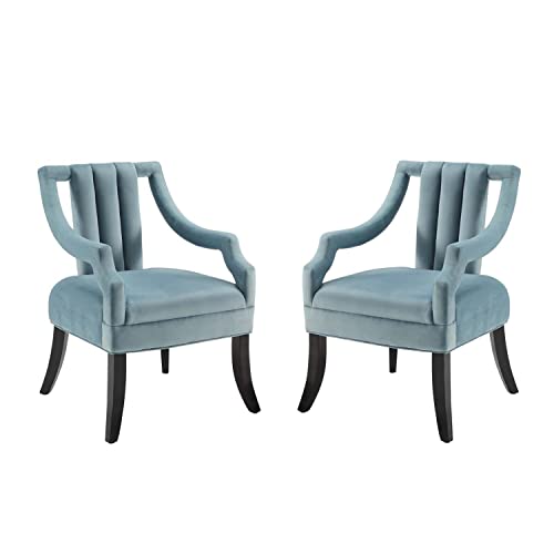 Modway Harken Accent Chair Performance Velvet Set of 2
