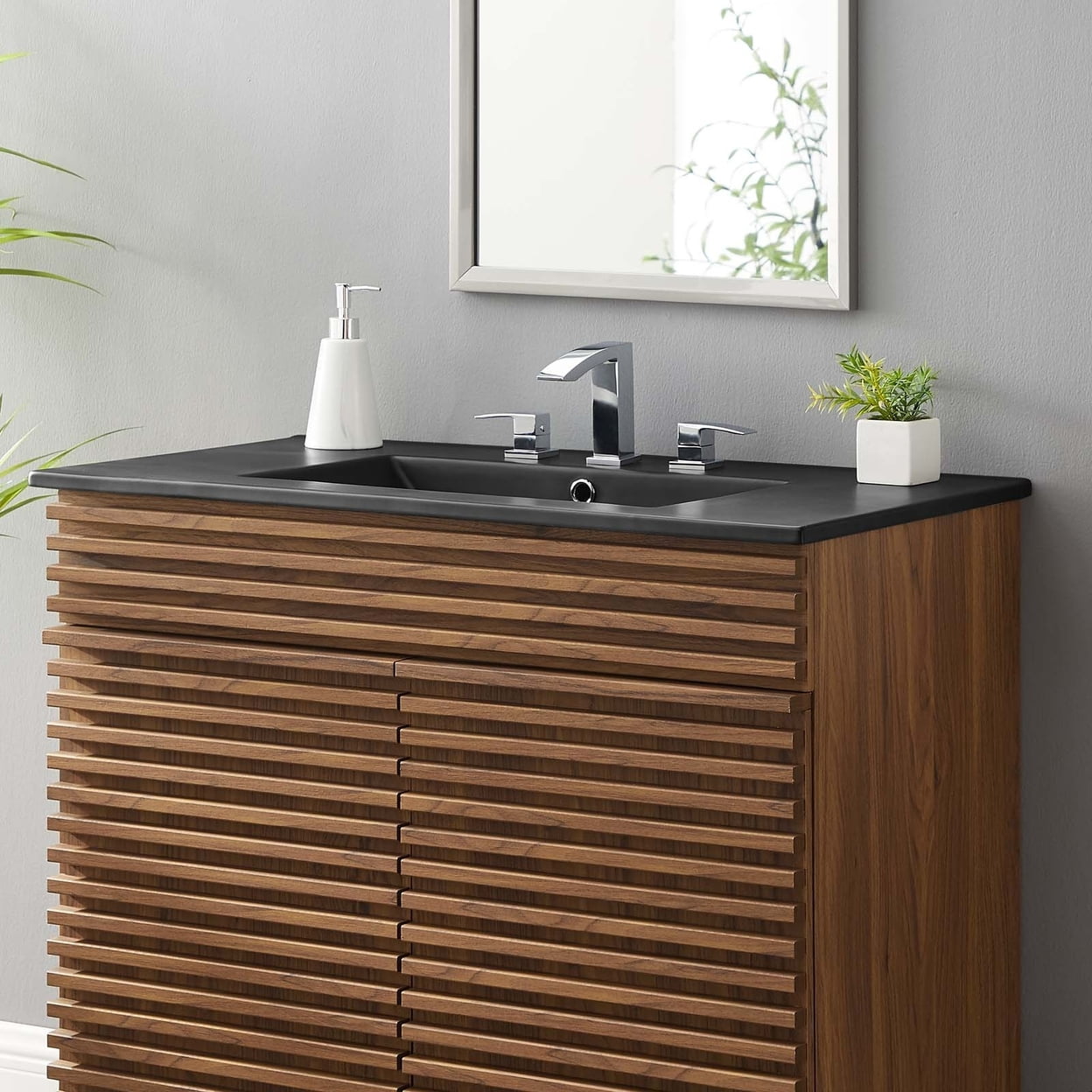 Cayman 36" Bathroom Sink in Black