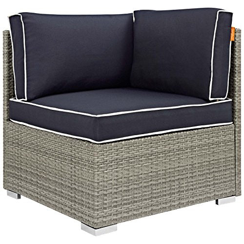 Modway EEI-2961-LGR-NAV Repose Sunbrella Fabric Outdoor Patio Armchair