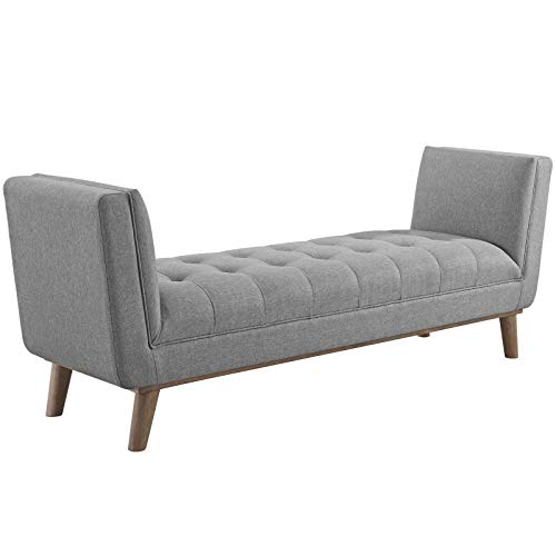 Modway Tufted Button Upholstered Fabric Accent Bench