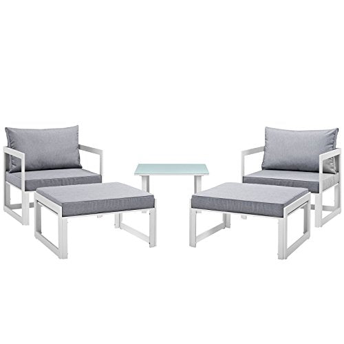 Modway EEI-1719-BRN-WHI-SET Fortuna