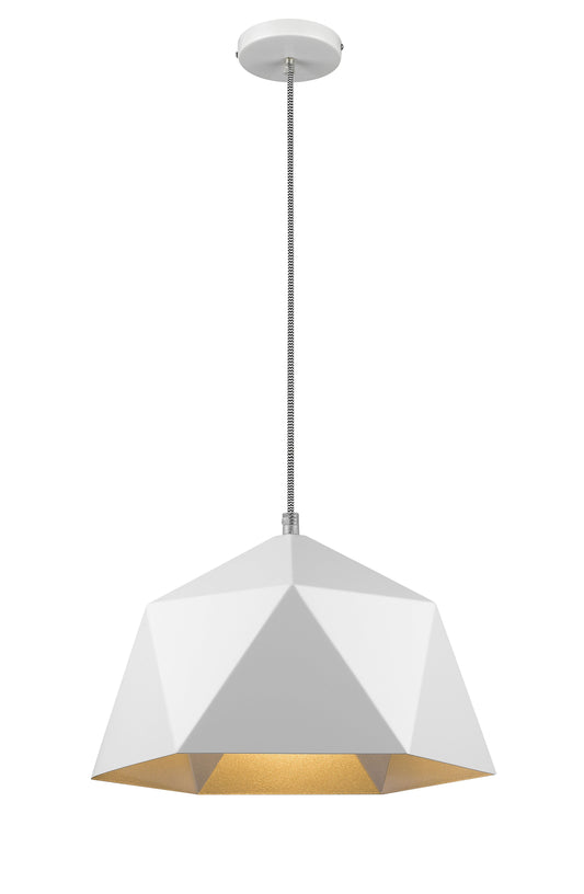 White Single Pendant Lighting - YS7702-1PM-WH