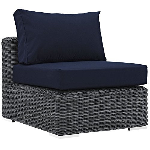 Modway Summon Wicker Rattan Outdoor Patio Sunbrella Fabric