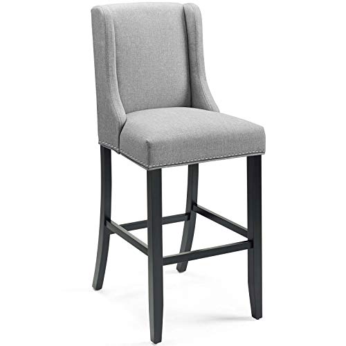 Modway Baron Modern Tall Back Wood Upholstered Fabric Parsons Kitchen and Dining Room Chair