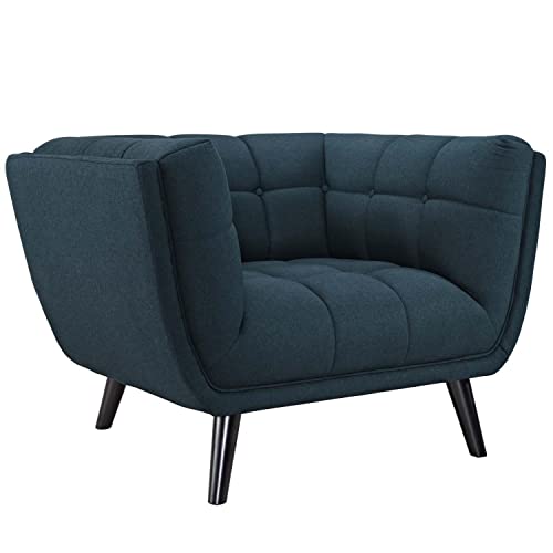 Modway Bestow Mid-Century Modern Upholstered Fabric Button-Tufted Armchair