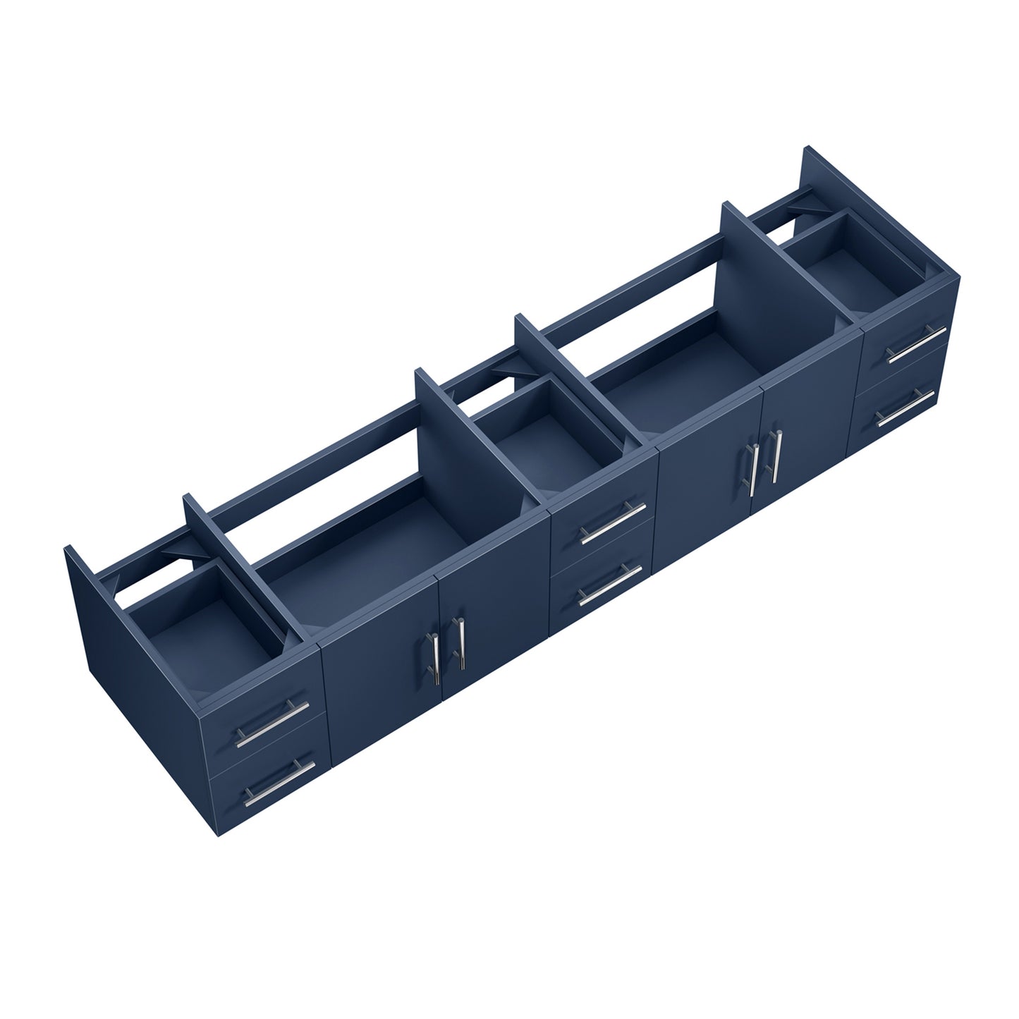 Geneva 84" Navy Blue Vanity Cabinet Only