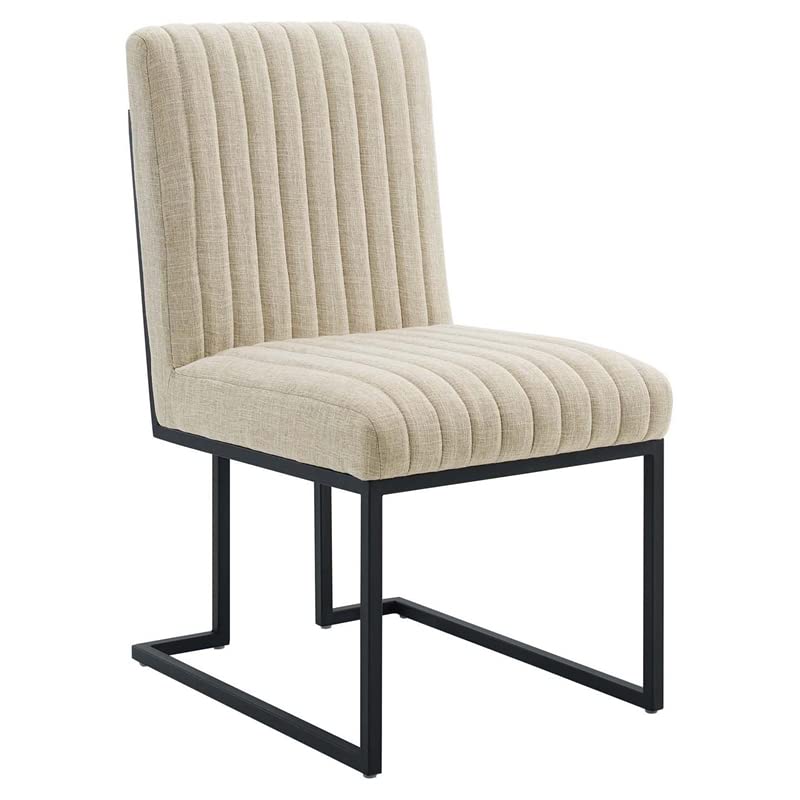 Modway Indulge Channel Tufted Fabric Dining Chair