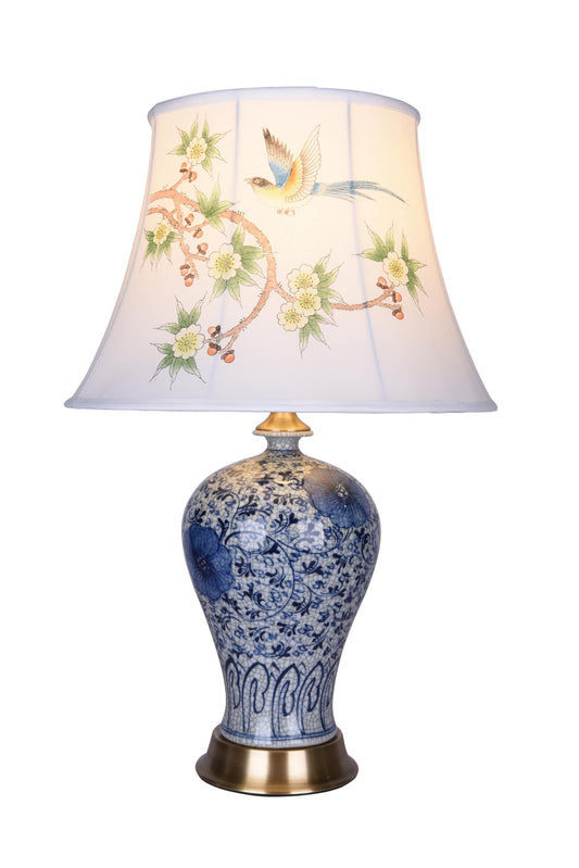 Blue& White Table Lamp - FUM03T8B