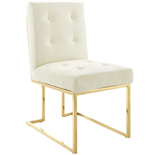 Modway Privy Performance Velvet Gold Stainless Steel Dining Chair