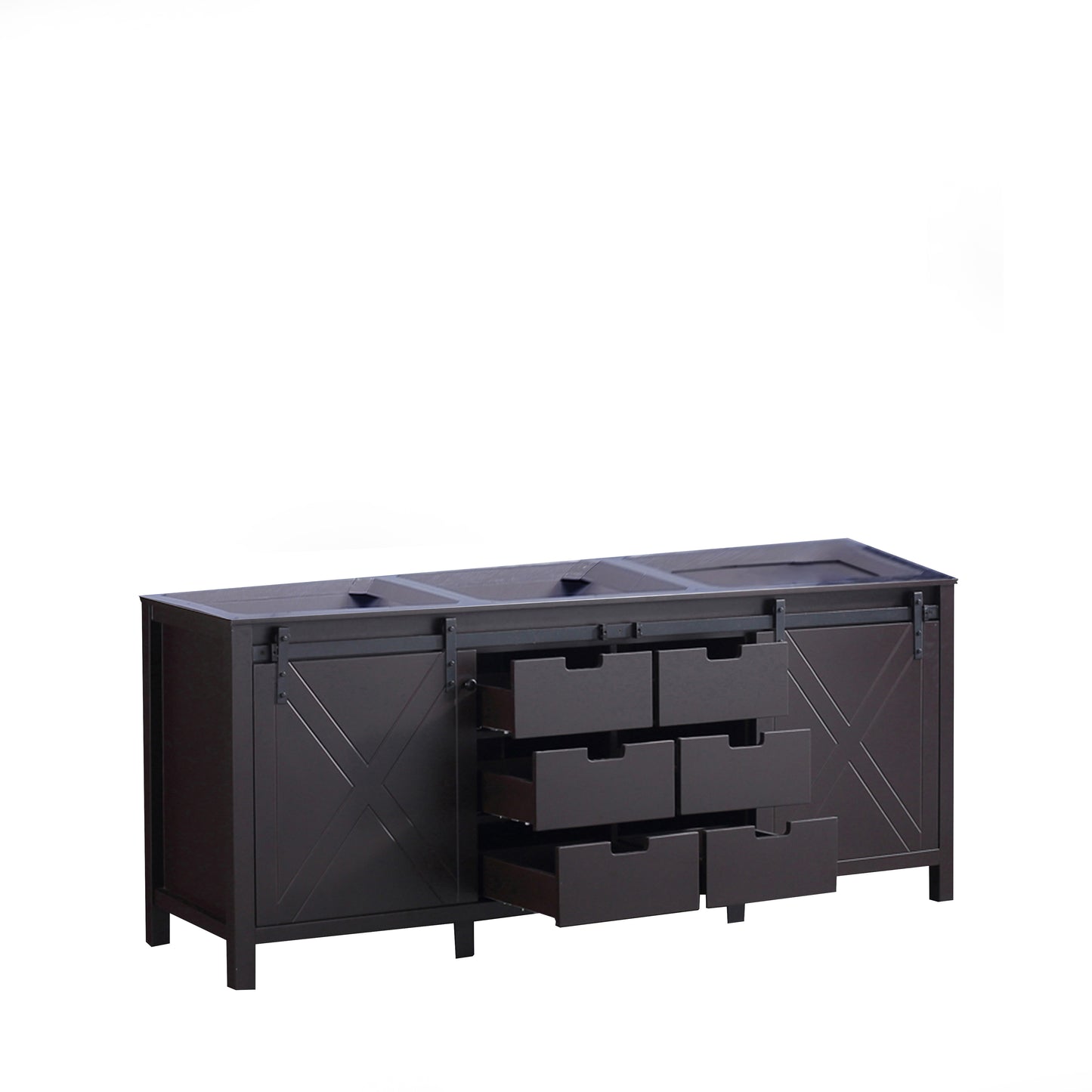 Marsyas 80" Brown Vanity Cabinet Only