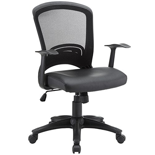 Modway Pulse Mesh Office Chair with Adjustable Brown Vinyl Seat