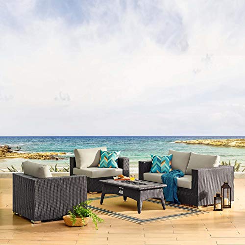 Modway EEI-3724-EXP Convene 3 Piece Set Outdoor Patio with Fire Pit,