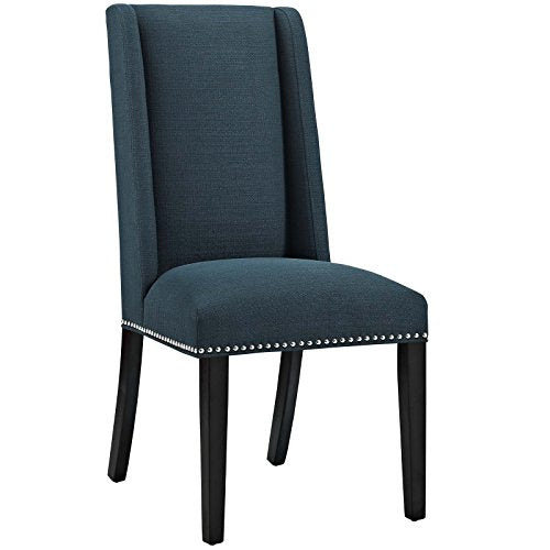 Modway Baron Modern Tall Back Wood Upholstered Fabric Parsons Kitchen and Dining Room Chair