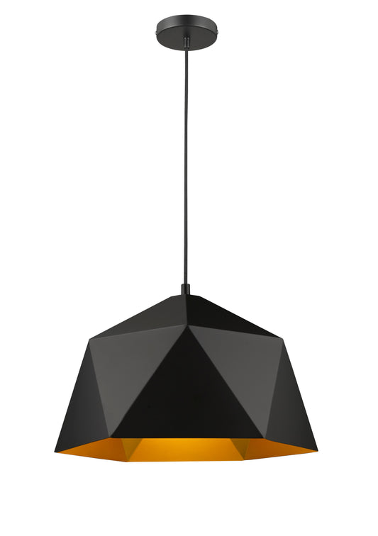 Black Single Pendant Lighting - YS7702-1PB-BK