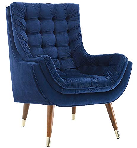 Modway Suggest Button Tufted Upholstered Velvet Lounge Chair