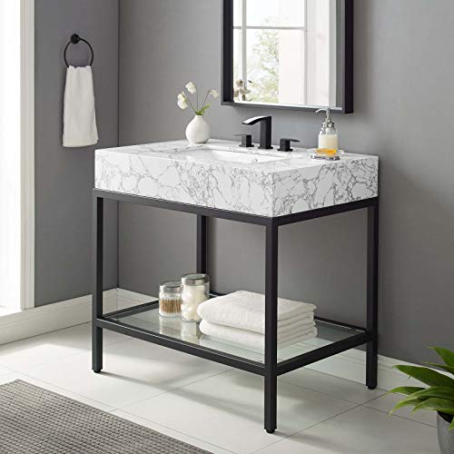 Kingsley Stainless Steel Bathroom Vanity