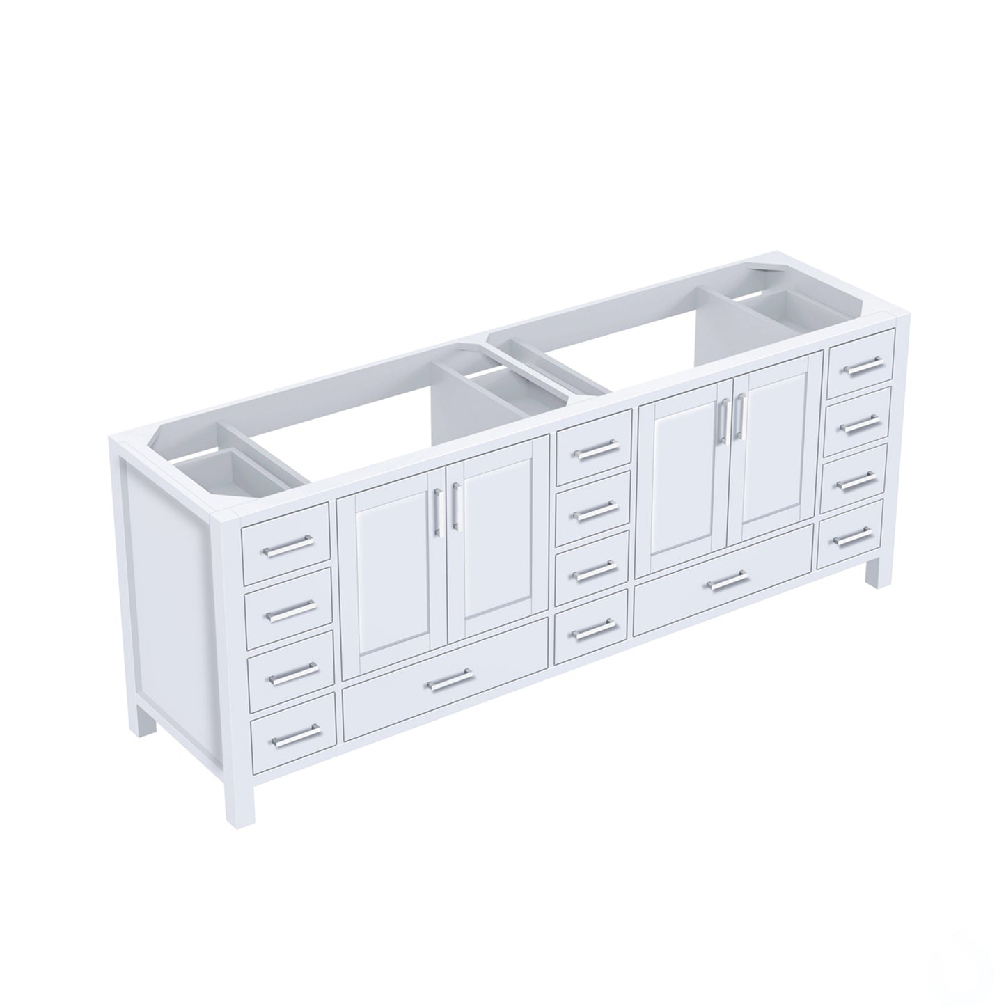 Jacques 84" White Vanity Cabinet Only