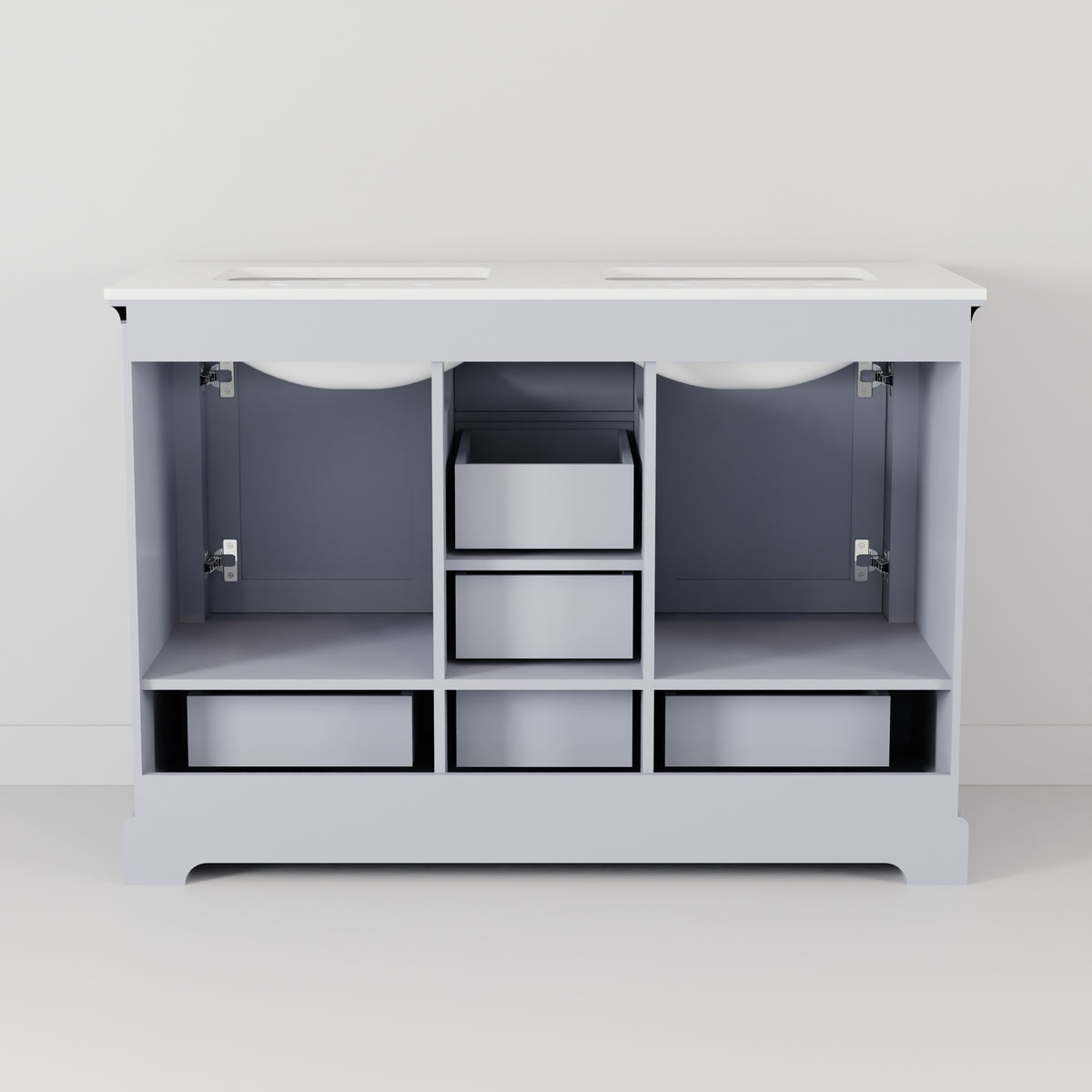 Lexora Dukes 48 in. Dark Grey Double Sink Bath Vanity