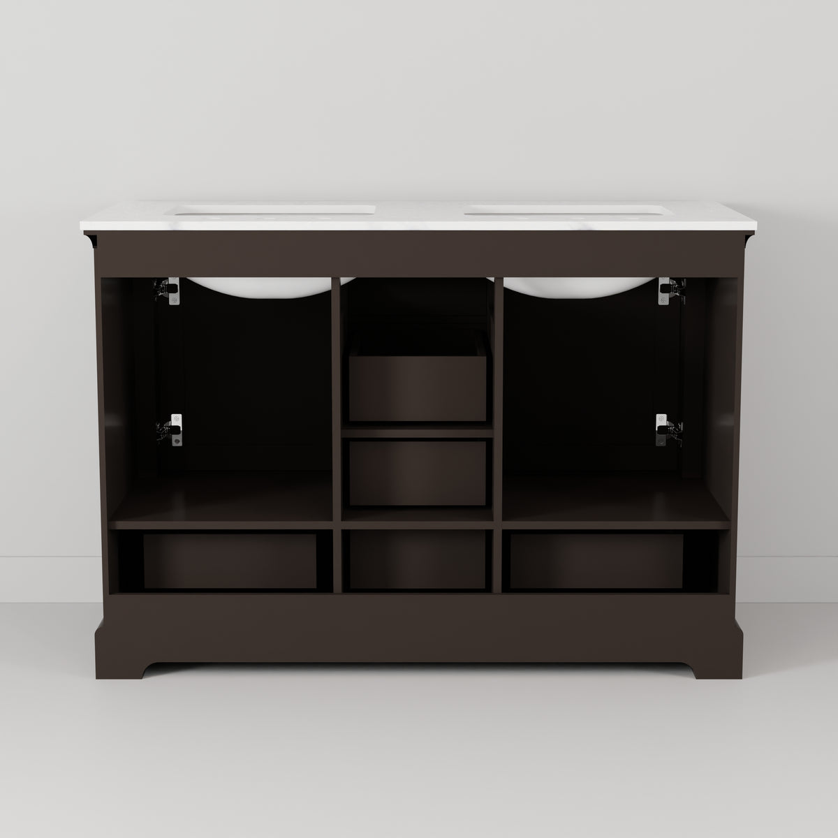 Lexora Dukes 48 in. Espresso Double Sink Bath Vanity