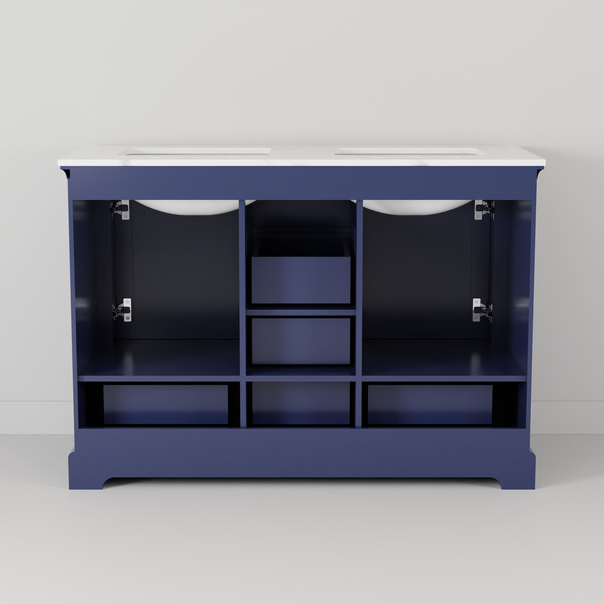 Lexora Dukes 48 in. Navy Blue Double Sink Bath Vanity