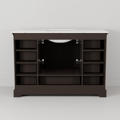 Lexora Dukes 48 in. Espresso Single Sink Bath Vanity
