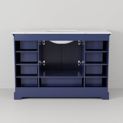 Lexora Dukes 48 in. Navy Blue Single Sink Bath Vanity