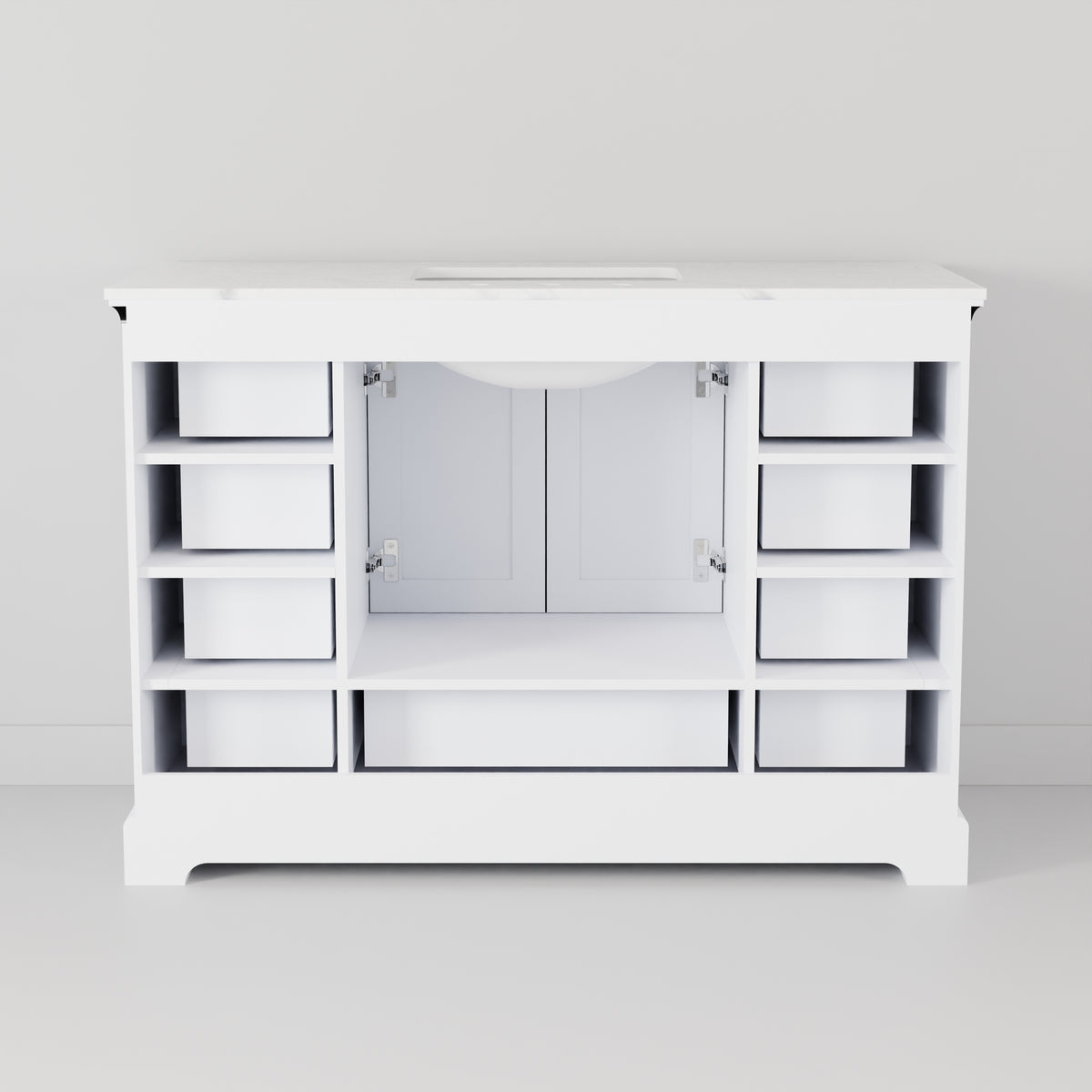 Lexora Dukes 48 in. White Single Sink Bath Vanity