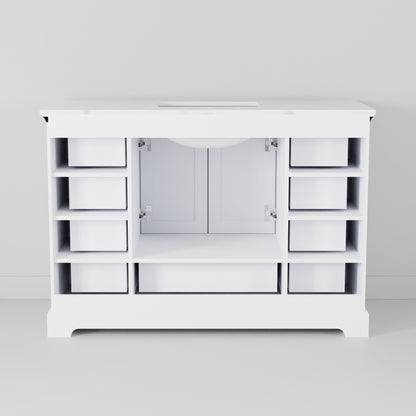 Lexora Dukes 48 in. White Single Sink Bath Vanity