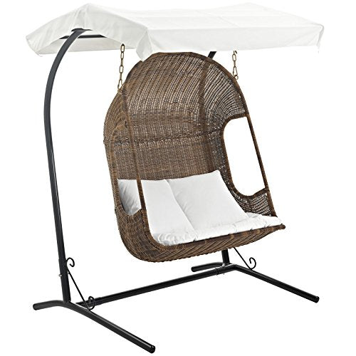 Modway EEI-2275-WHI-SET Whisk Outdoor Patio Swing Chair