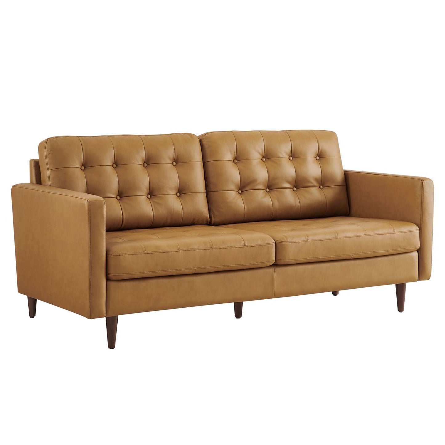 Exalt Tufted Vegan Leather Sofa