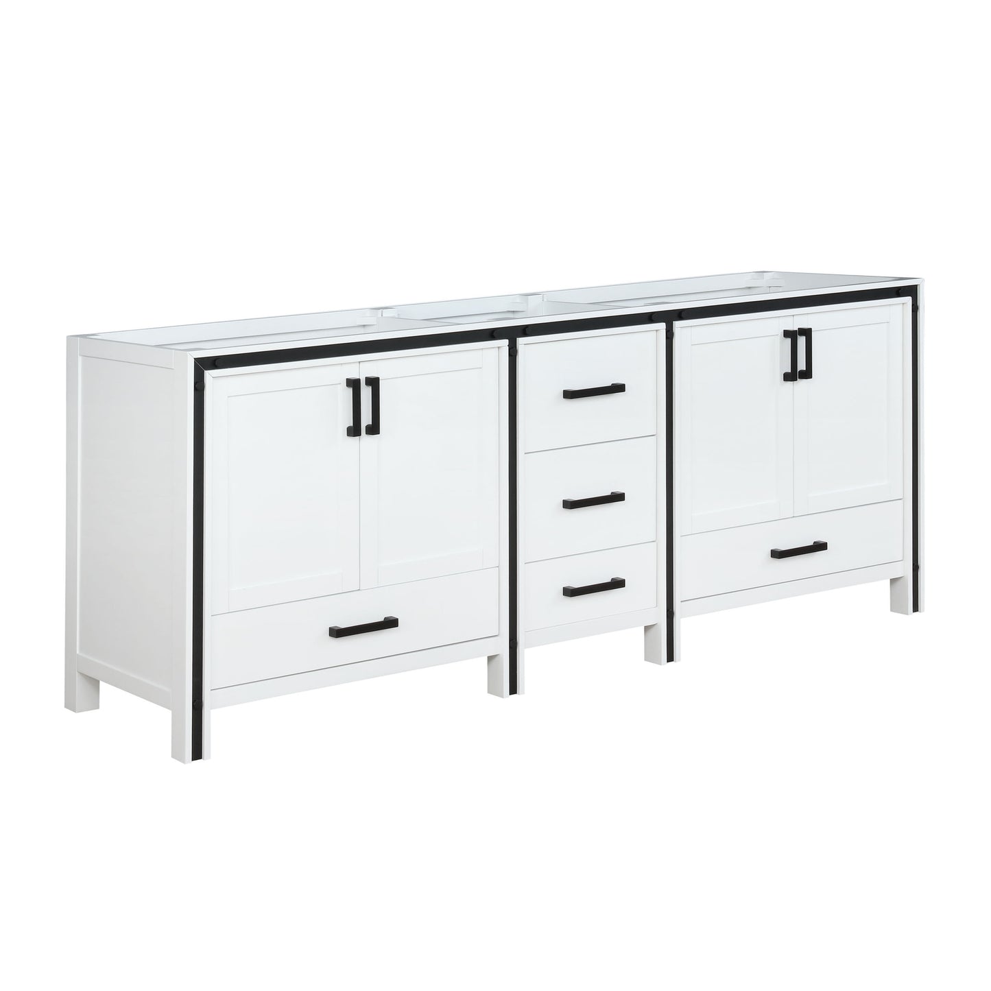 Ziva 84" White Vanity Cabinet Only