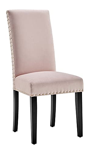 Modway Parcel Performance Velvet Dining Side Chairs - Set of 2, Dusty Rose