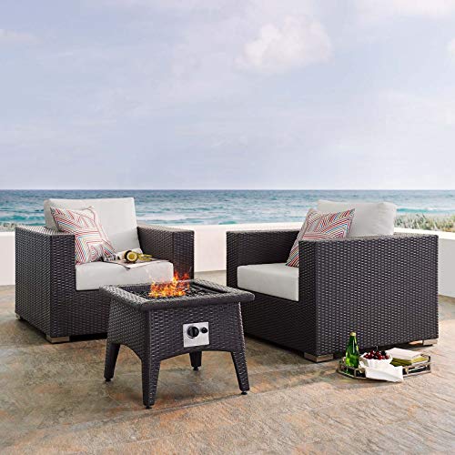 Modway EEI-3724-EXP Convene 3 Piece Set Outdoor Patio with Fire Pit,
