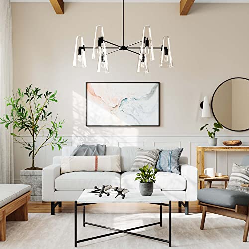 Beacon 6-Light Chandelier in Clear Black