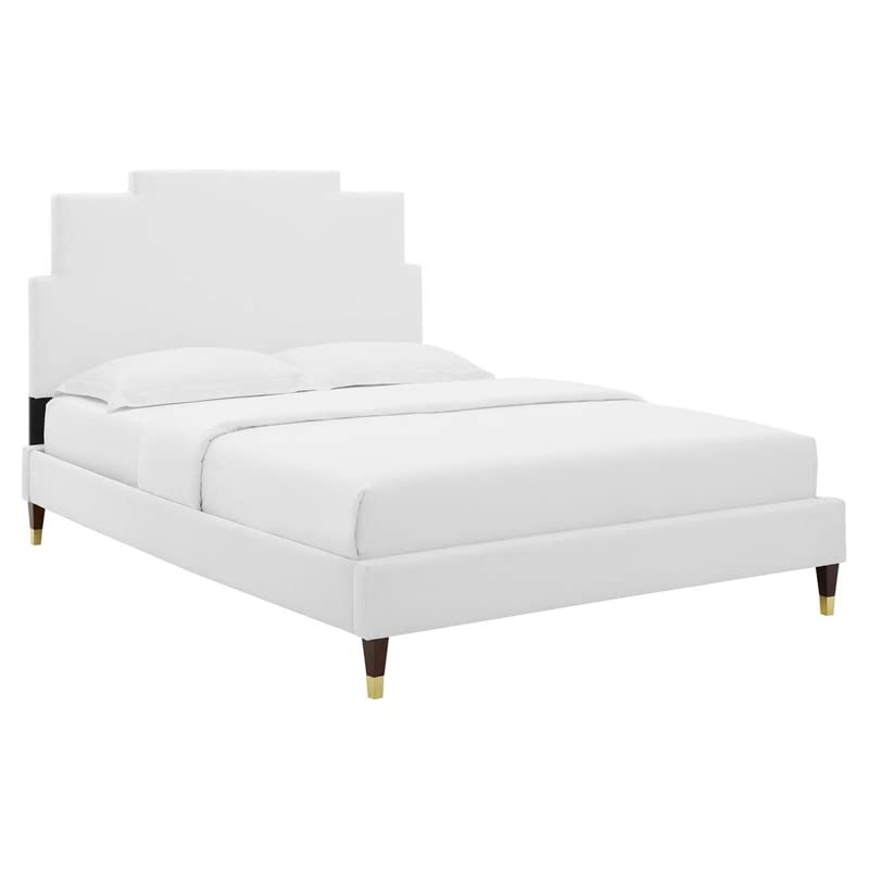 Modway Lindsey Platform, Queen, White