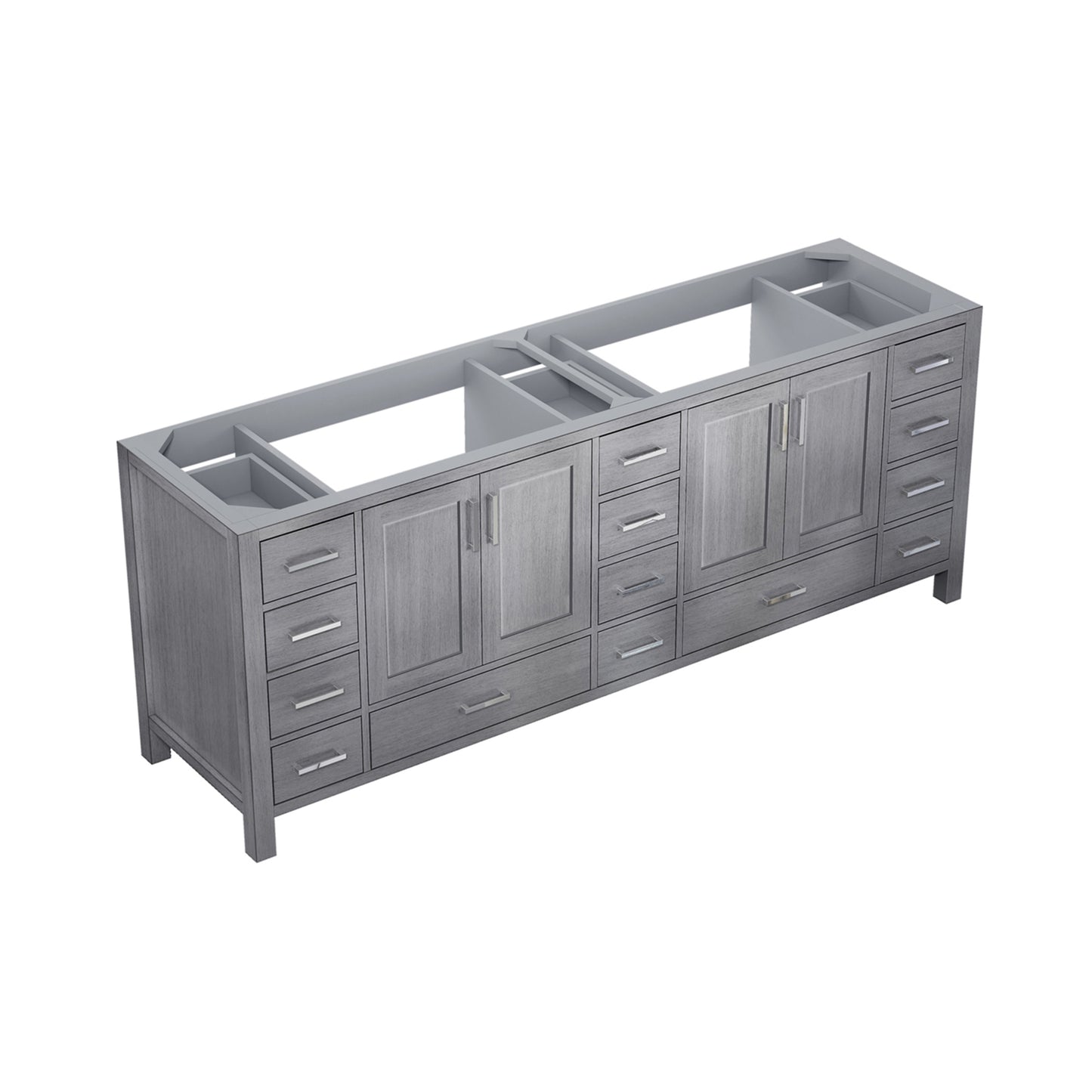 Jacques 84" Distressed Grey Vanity Cabinet Only