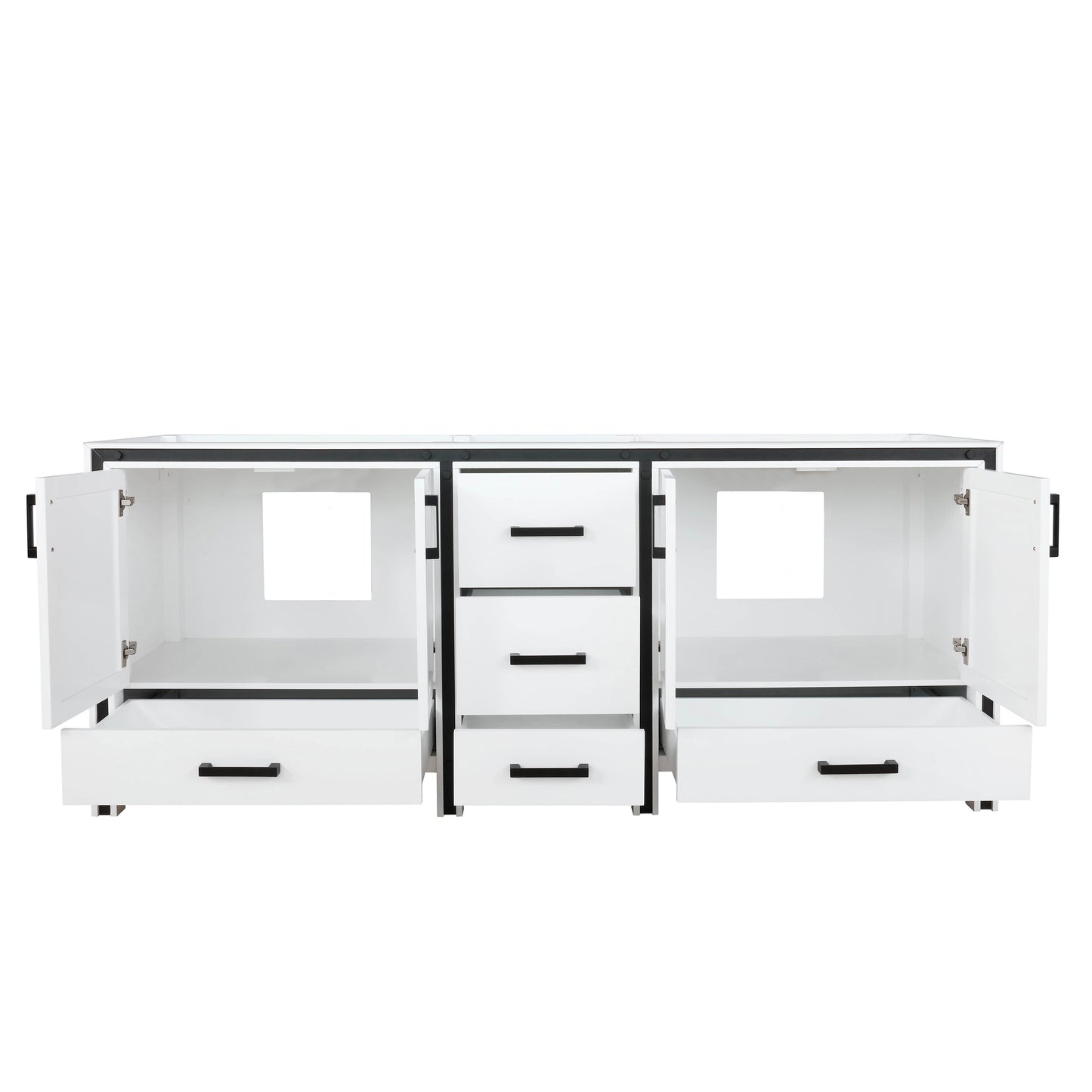 Ziva 80" White Vanity Cabinet Only