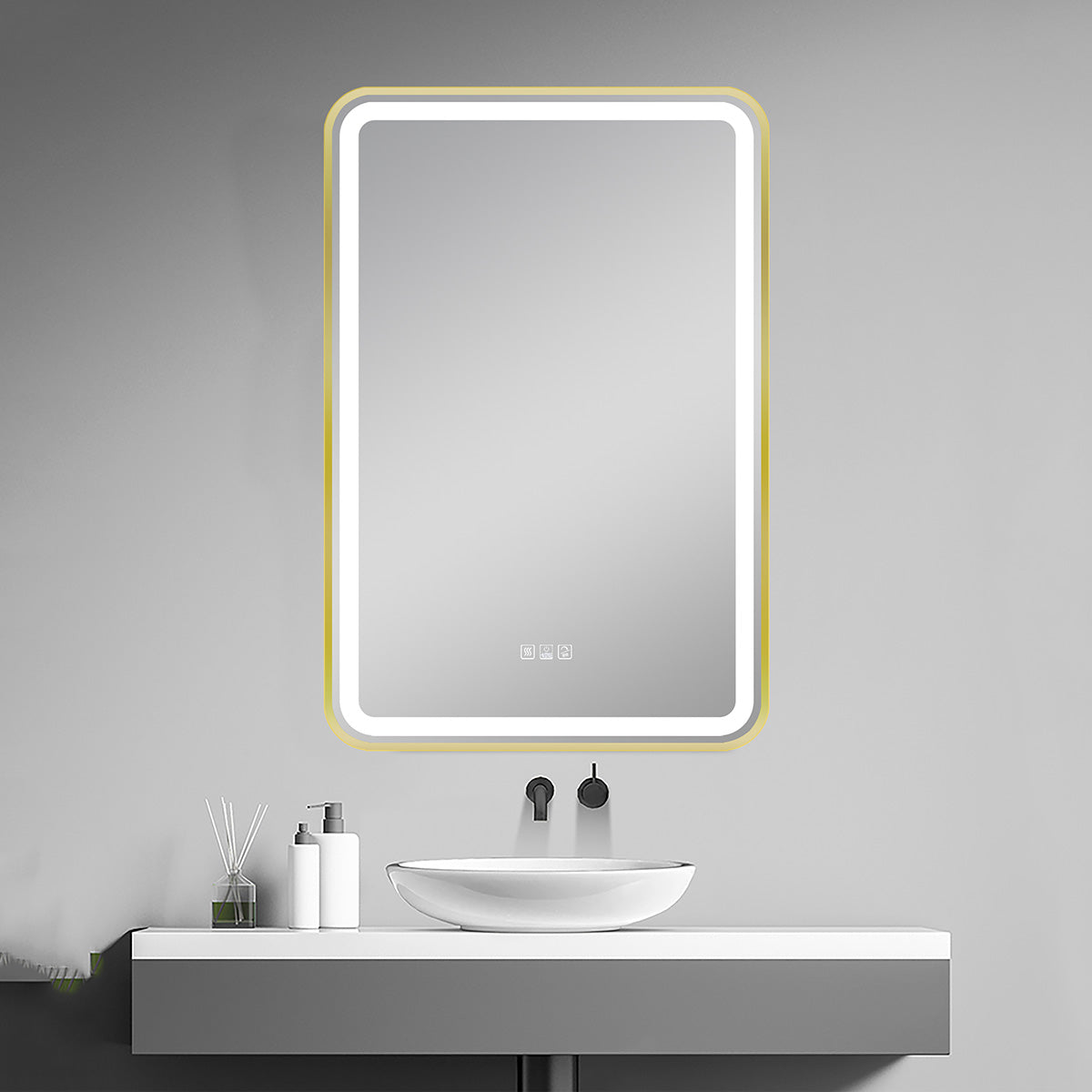 30" LED Mirror (Brushed Gold) Miles Series