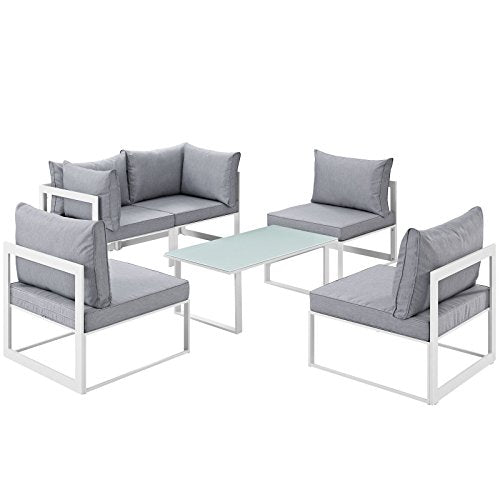 Modway EEI-1719-BRN-WHI-SET Fortuna