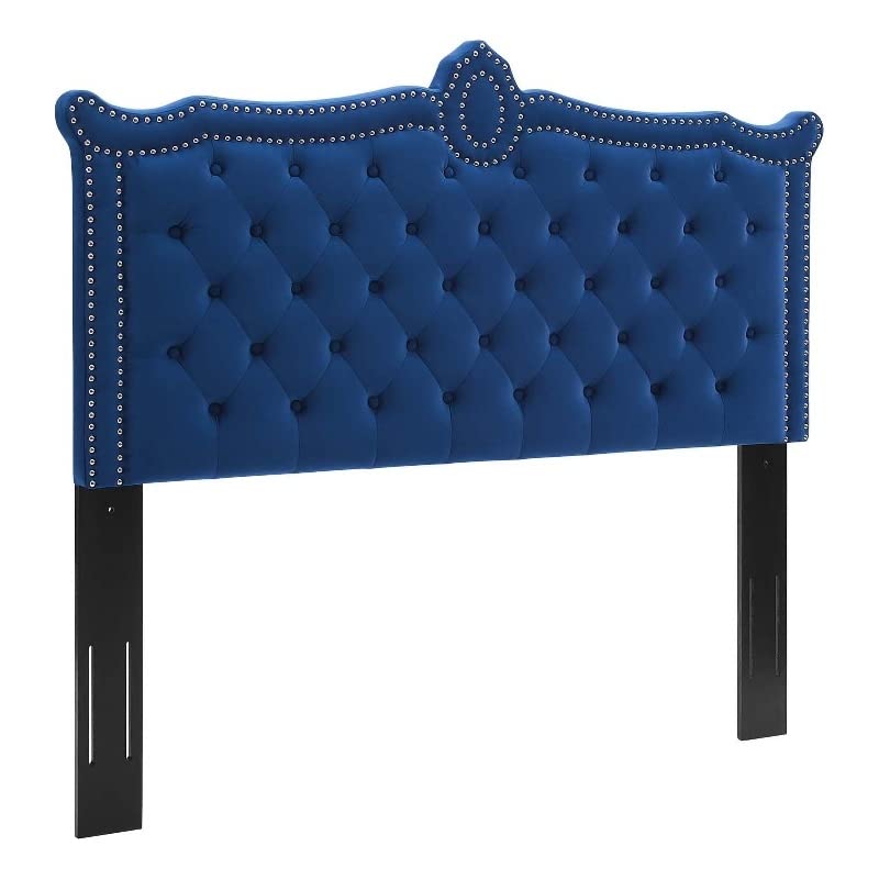Modway Louisa Tufted Performance Velvet Full/Queen Headboard in Navy